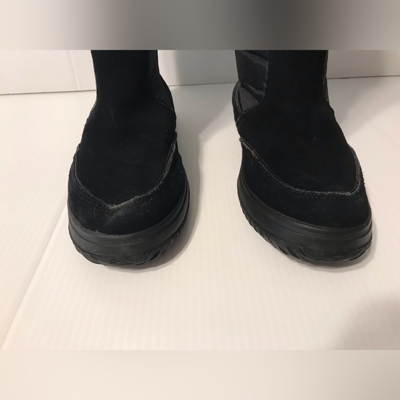 Coach Sherman suede black winter mid calf boots women size 9.5 B - Picture 4 of 9
